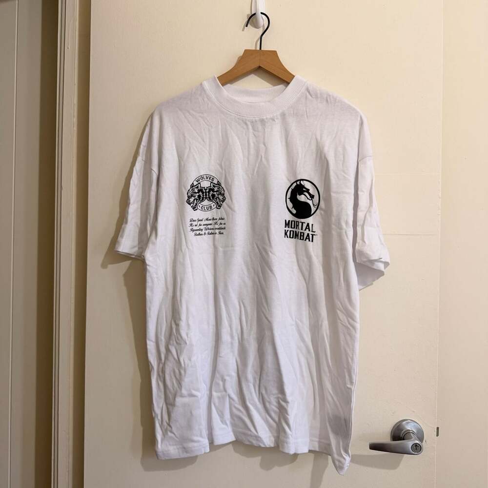 Darc Sport x Mortal Kombat Test Your Might Oversized Tee Size M White